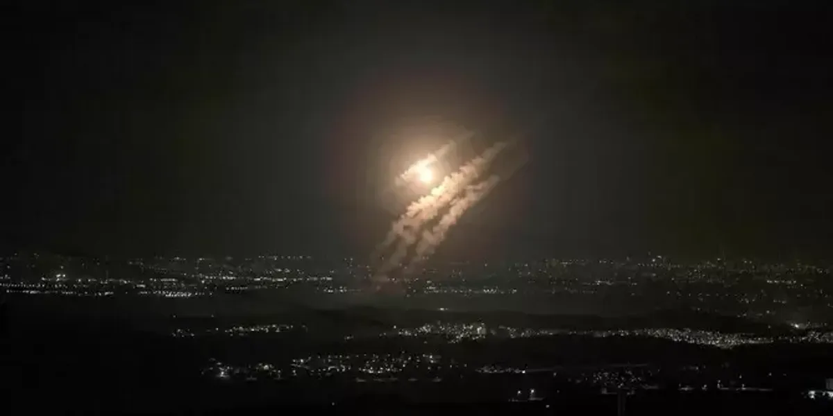 Missiles on Israel from Iran and Lebanon. The Iron Dome system held and there was no serious damage or casualties.