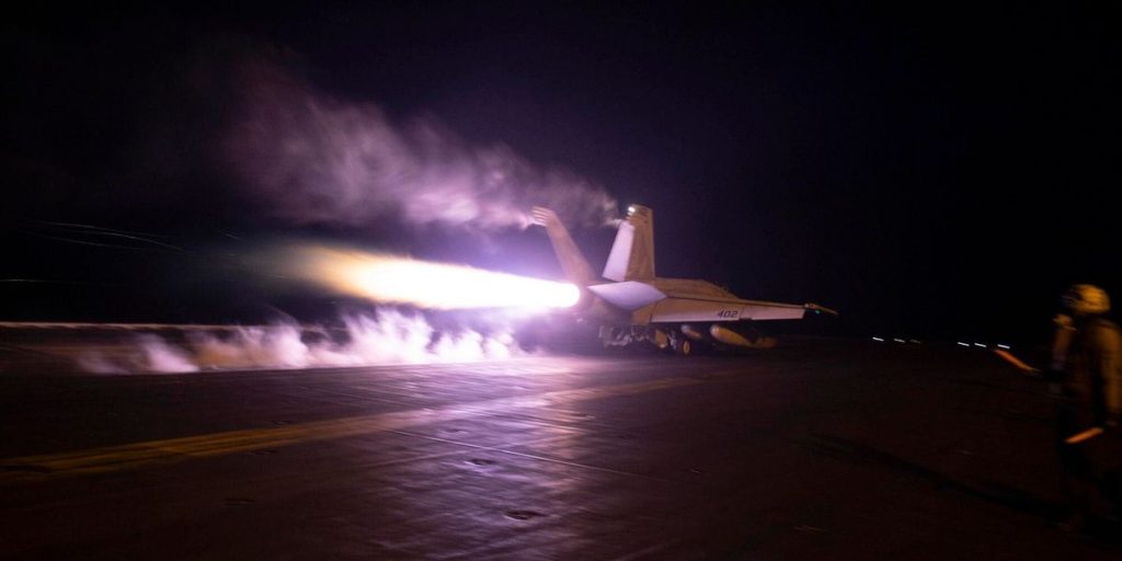 CENTCOM precision air strike against a Houthi base in Yemen