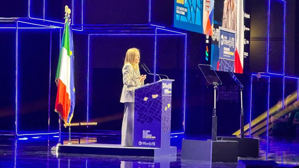 Giorgia Meloni, for the first time at the Rimini da Premier meeting
