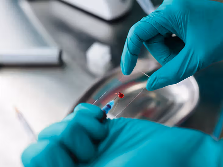 A lab technician preparing a blood sample.
