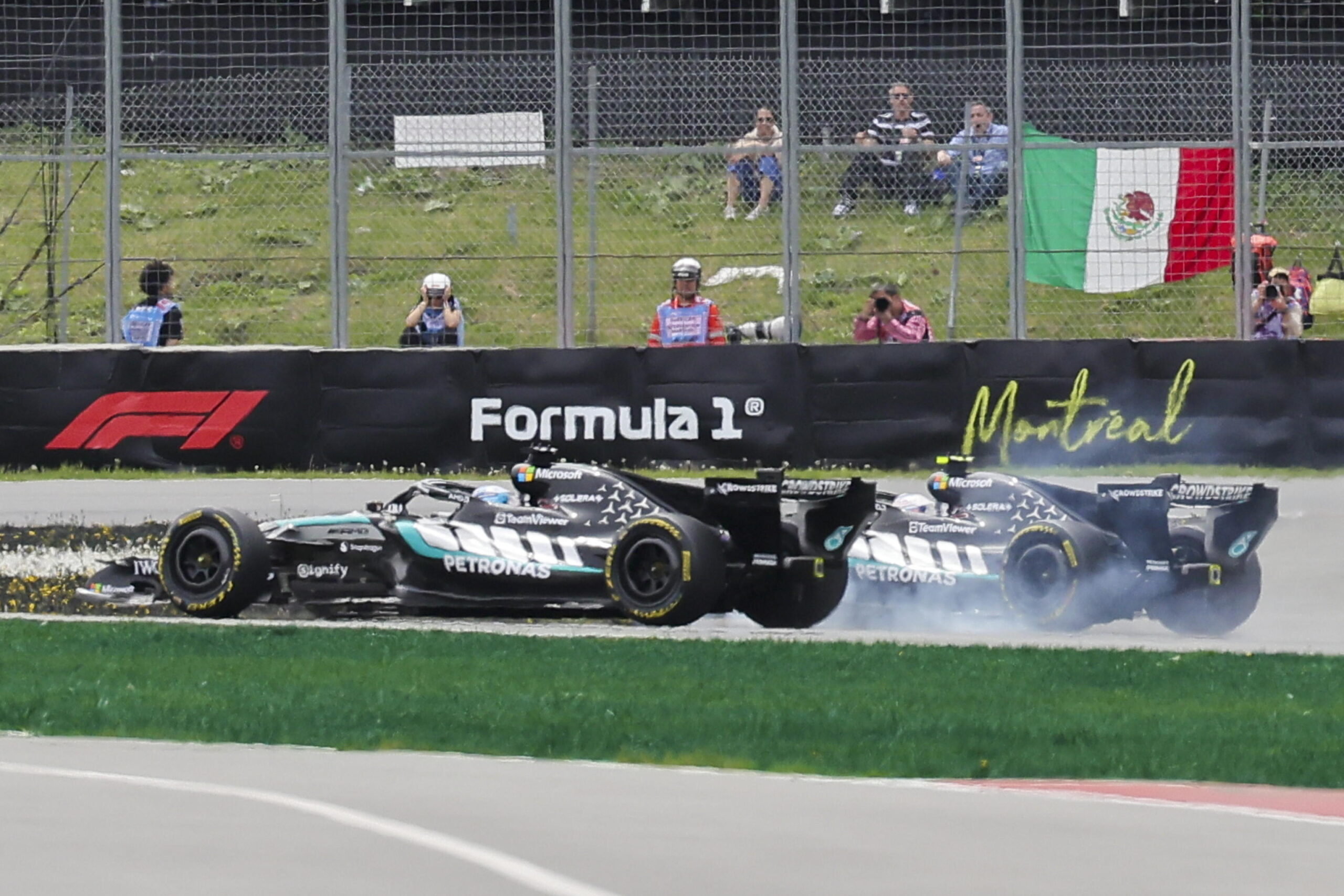 A Montreal Russel butta fuori Kimi Ma la Mercedes difende l’inglese