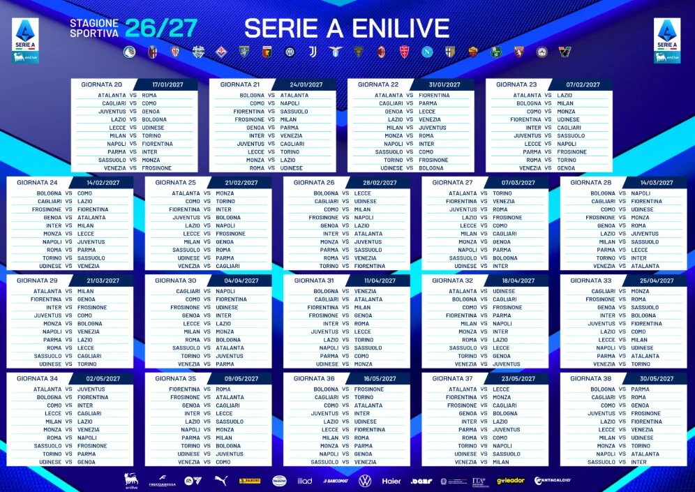 Serie A, here is the 2026/2027 championship calendar