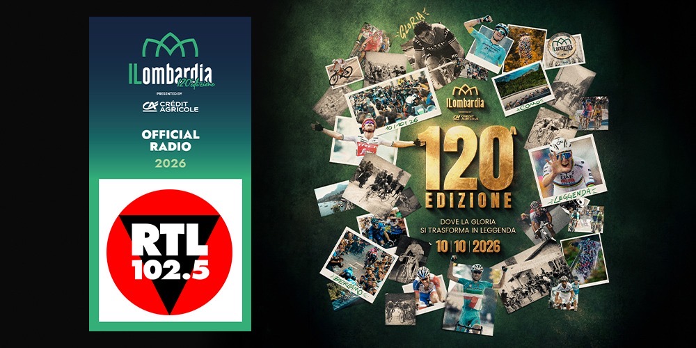RTL 102.5 è la radio ufficiale della 120ª edizione de “Il Lombardia”